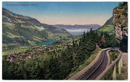 Lungern, Brünigbahn-Trassee, gelaufen 1922