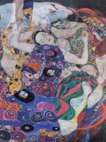 GUSTAV KLIMT FREUNDINNEN KUNSTDRUCK HINTER GLAS MIT RAHMEN