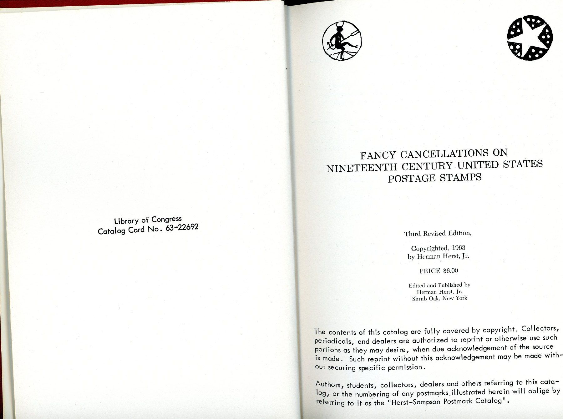 Libri: Fancy Cancel - Katalog 1963 Stempel der USA – Usato da Einsiedeln venduto da otm_7s5v 1