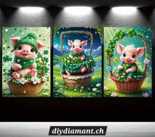 Diamond Painting 3 verschiedene Glücksschweinchen-35-Teil-62