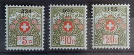 Nr. 8-10, Nachportomarken Satz postfrisch Kt. 105.-