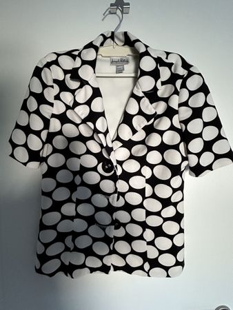 Damen Blazer kurze Ärmel,Polka Dots Grösse 36 Joseph Ribkoff