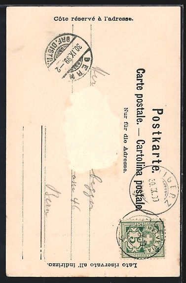 Cartoline postali: AK Ile de Saint Pierre, Hotellerie, 1899 – Usato da Berlin venduto da bartko-reher 1