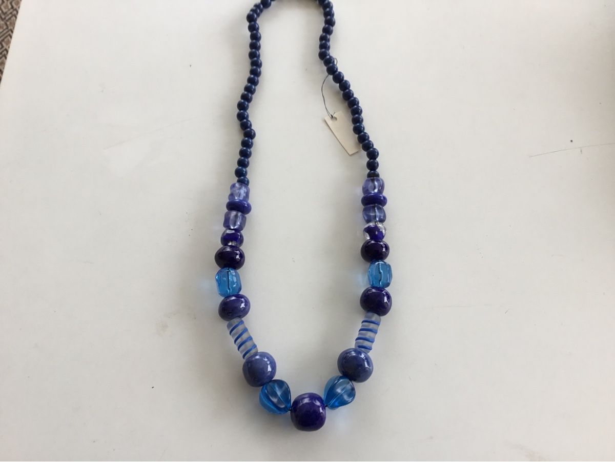 Catenine: Blaue Murano-Glasperlenkette, Hingucker! – Nuovo (secondo la descrizione) da Schönenwerd venduto da simca04