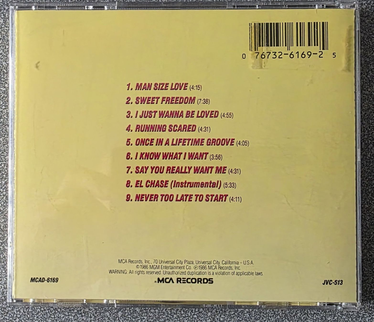 CDs: Running Scared - Original Motion Picture Soundtrack CD – Gebraucht aus Oetwil am See von fineli2 1