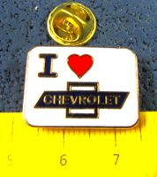 I  ❤  CHEVROLET AUTO PIN ENAMEL GOLDIG