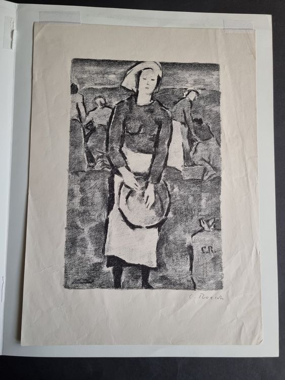 Carl Roesch war ein Schweizer Künstler LITHOGRAPHIE SIGNIERT 3