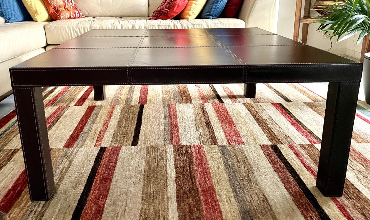 Tavoli: Coffee table, aus Holz mit echtem Leder bespannt – Usato da Ostermundigen venduto da sch_25lm 2