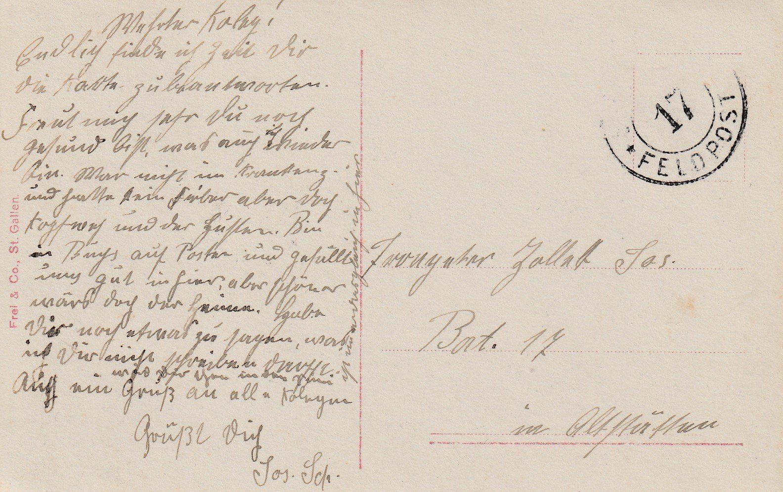 Cartoline postali: AK Grabs gelaufen – Usato da Fribourg venduto da schnalla92 1