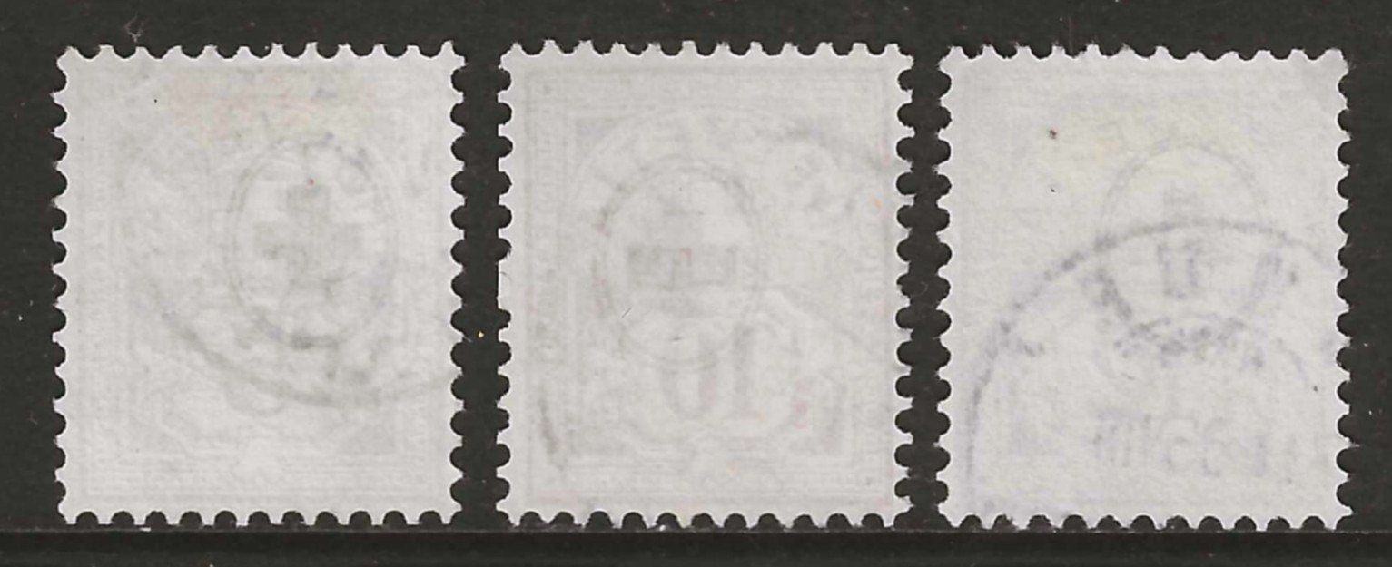Tutti i francobolli: 1882 : Ziffermuster Nr. 54 - 56 : KP 285.-- – Usato da Gümligen venduto da Geniusbuy 1