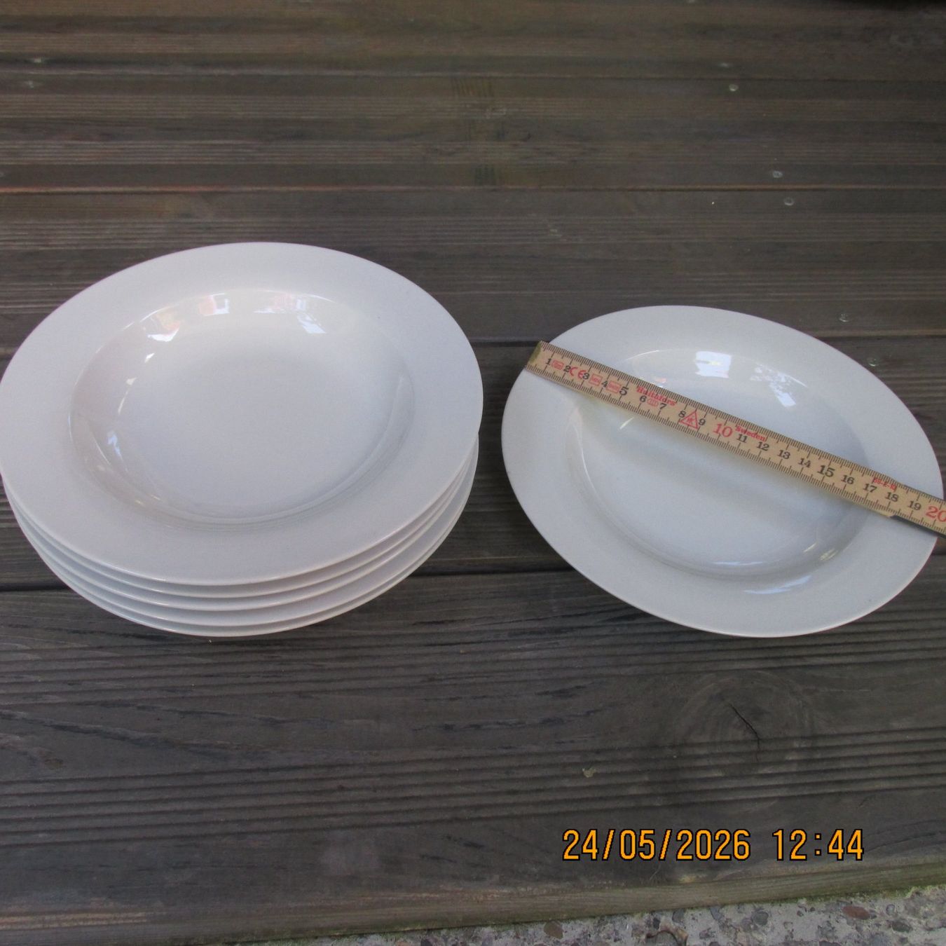 Piatti: 6 Suppenteller, Pastateller, weiss, Durchmesser 20cm – Usato da Galgenen venduto da Forflowers