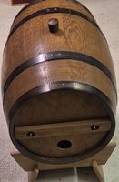 Holzfass Eichenfass mit Gestell L:40x35cm H mit Gestell 50cm