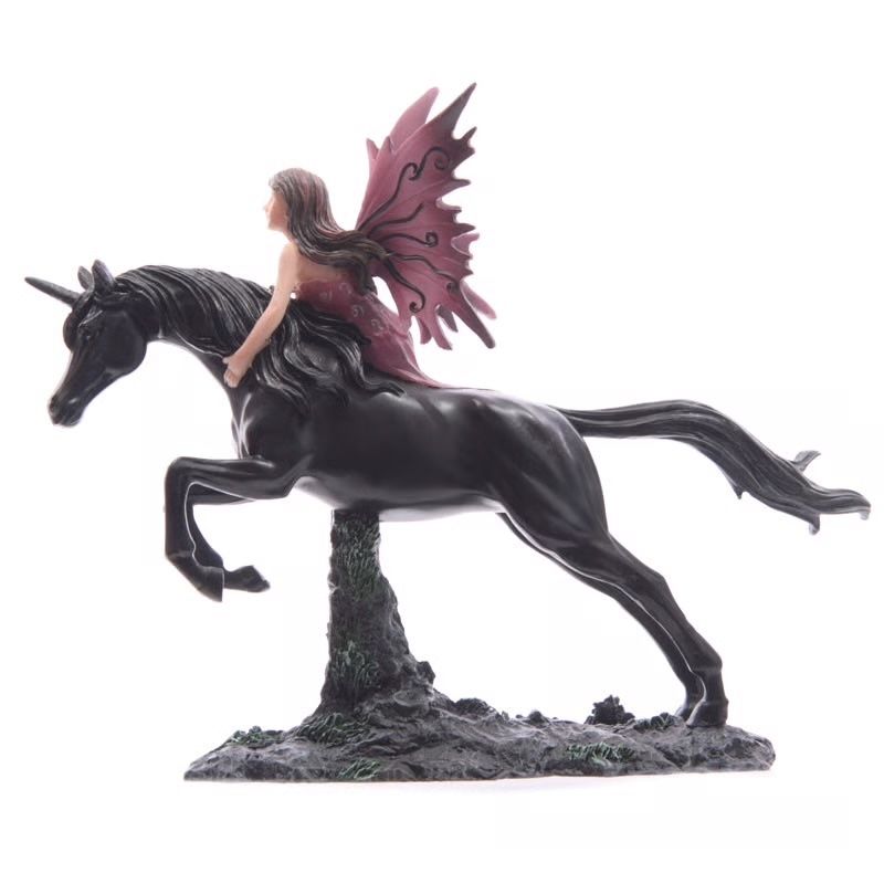 Statuette: Märchenfee auf springendem Einhorn - violett – Nuovo e nell'imballaggio originale da Menzingen venduto da fairy123 2