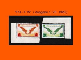 "Flugpost F14 / F15" (Ausgabe 1. VII. 1929)