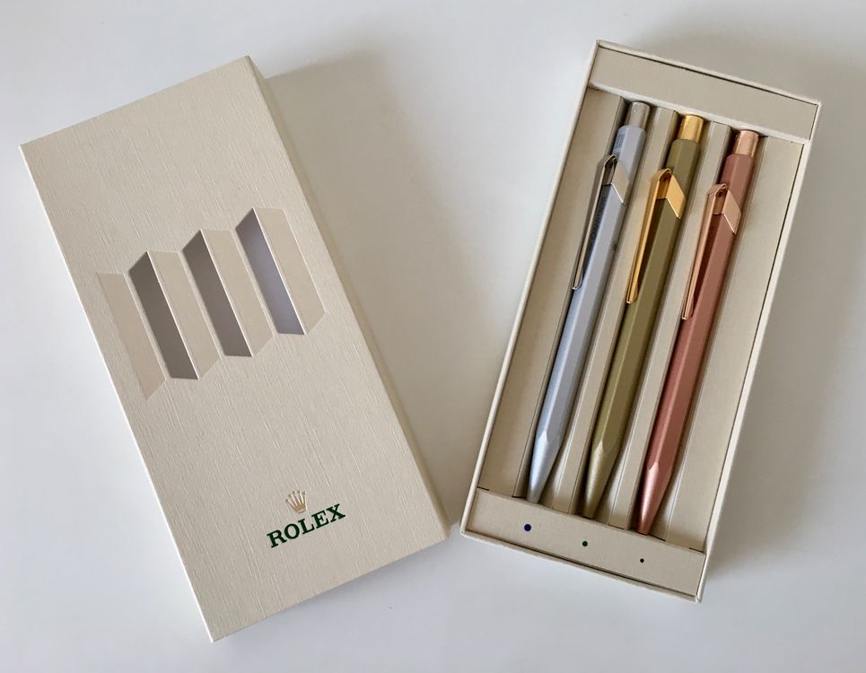 Nouveauté - Trio de stylos à bille Rolex Caran d’Ache neufs (Neuf avec ...