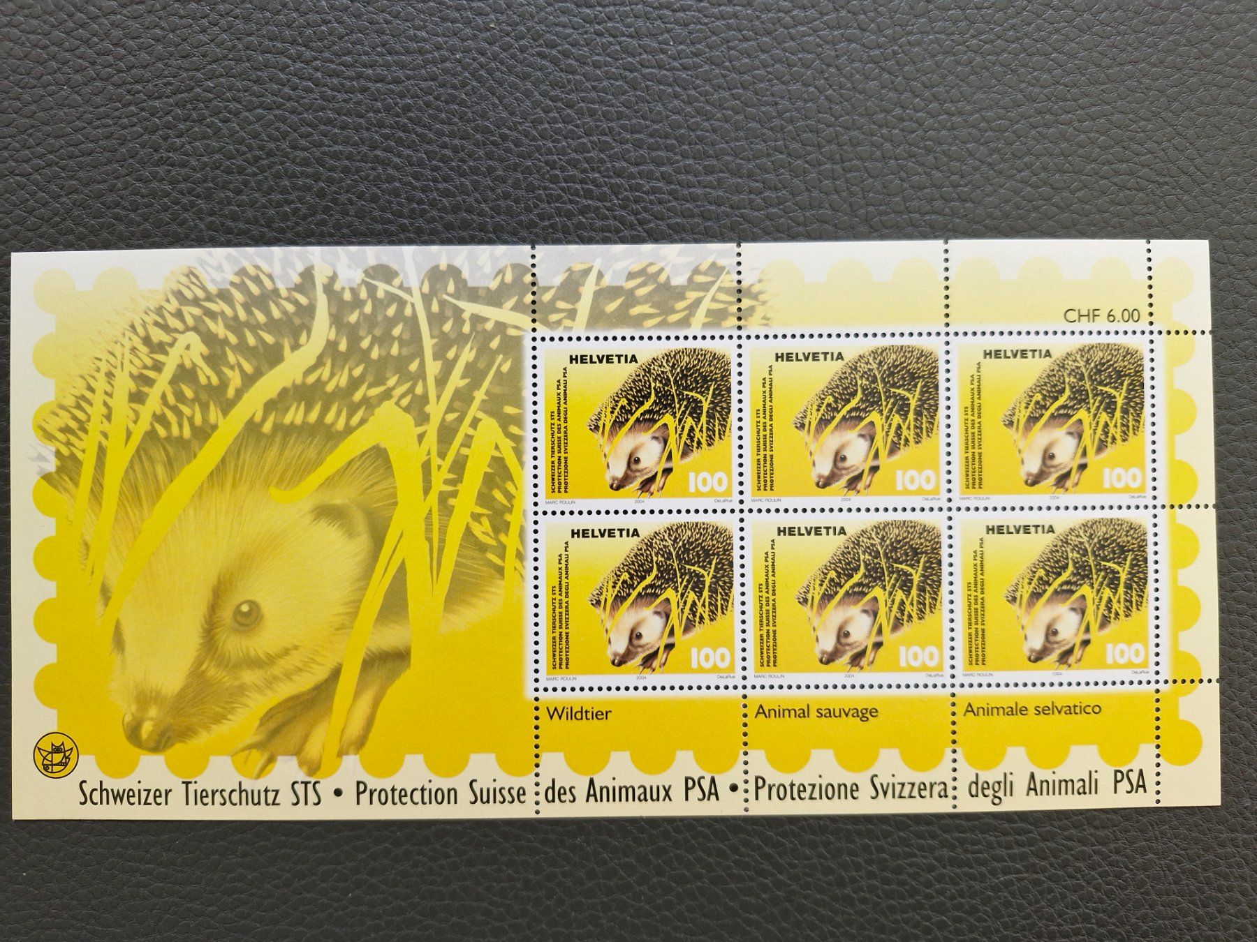 Tutti i francobolli: Schweizer Tierschutz Briefmarkenbogen 6 x 1.- postfrisch top – Nuovo (secondo la descrizione) da Frauenfeld venduto da Kasico