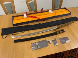 Katana Samuraischwert (scharf) für Deko oder Tameshigiri