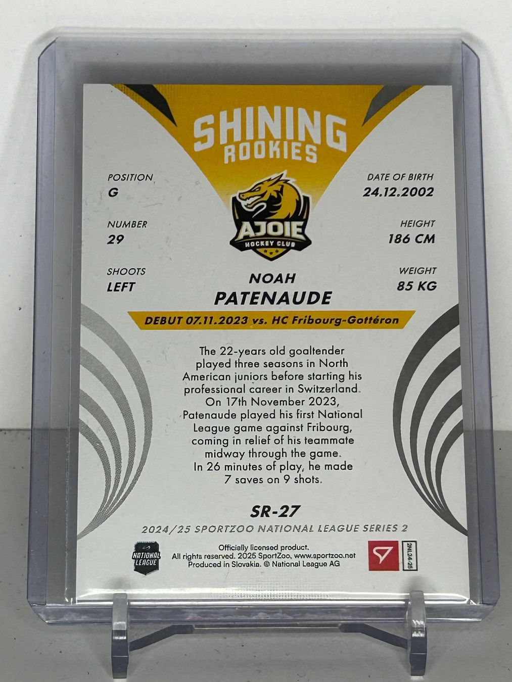 Sportzoo Cartes à collectionner: Shining Rookies Noah Padenaude 32/69 HCA – Neuf (Voir description) à Biel/Bienne par JAN-SOLO 1