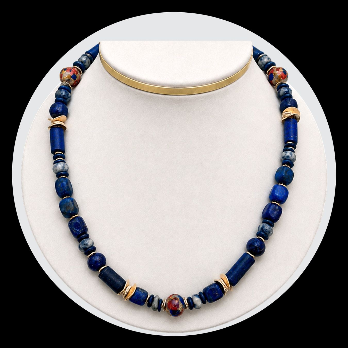 Catenine: Statement Lapislazuli  Murano Halskette  Unikat Silber – Nuovo e nell'imballaggio originale da Lütisburg venduto da Emarra