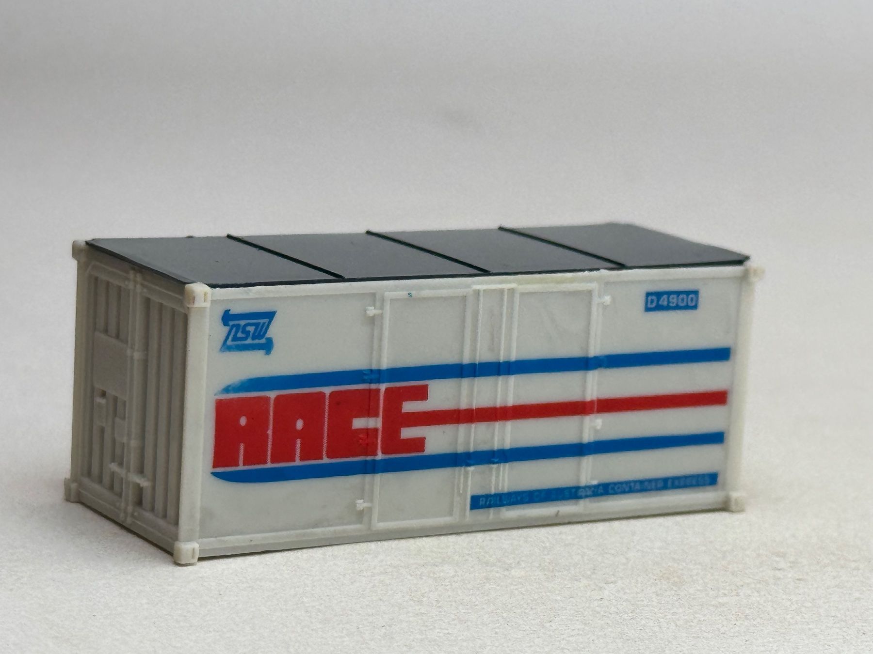 Modellini di ferrovie: EB- 20 Ft. Container RACE grau – Usato da Elm venduto da Wikmtz