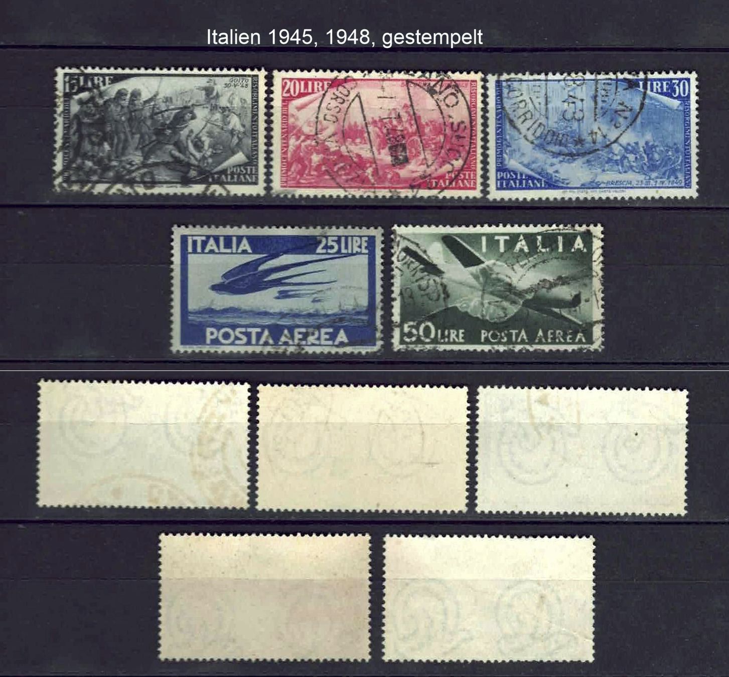 Tutti i francobolli: Italien 1945/1948, gestempelt – Usato da Basel venduto da Pfefferschootte