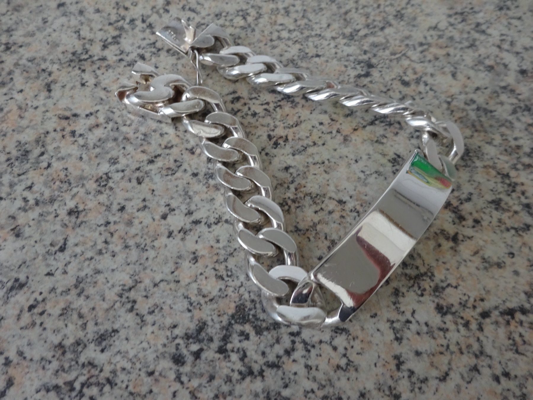 Armbänder & -reifen: Rocker Panzer Armband / massiv Silber – Gebraucht aus Esslingen von FetteSchnecke 1