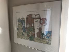 Bruno Weber Original Lithographie 172/200 unterschrieben