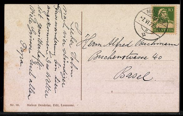 Cartoline postali: AK Moudon, Vue générale – Usato da Berlin venduto da bartko-reher 1