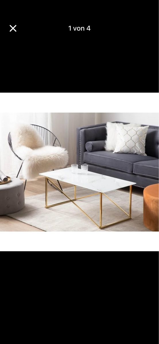 Tavoli: Couchtisch Gold Glas – Usato da Zürich venduto da Daveischda 1
