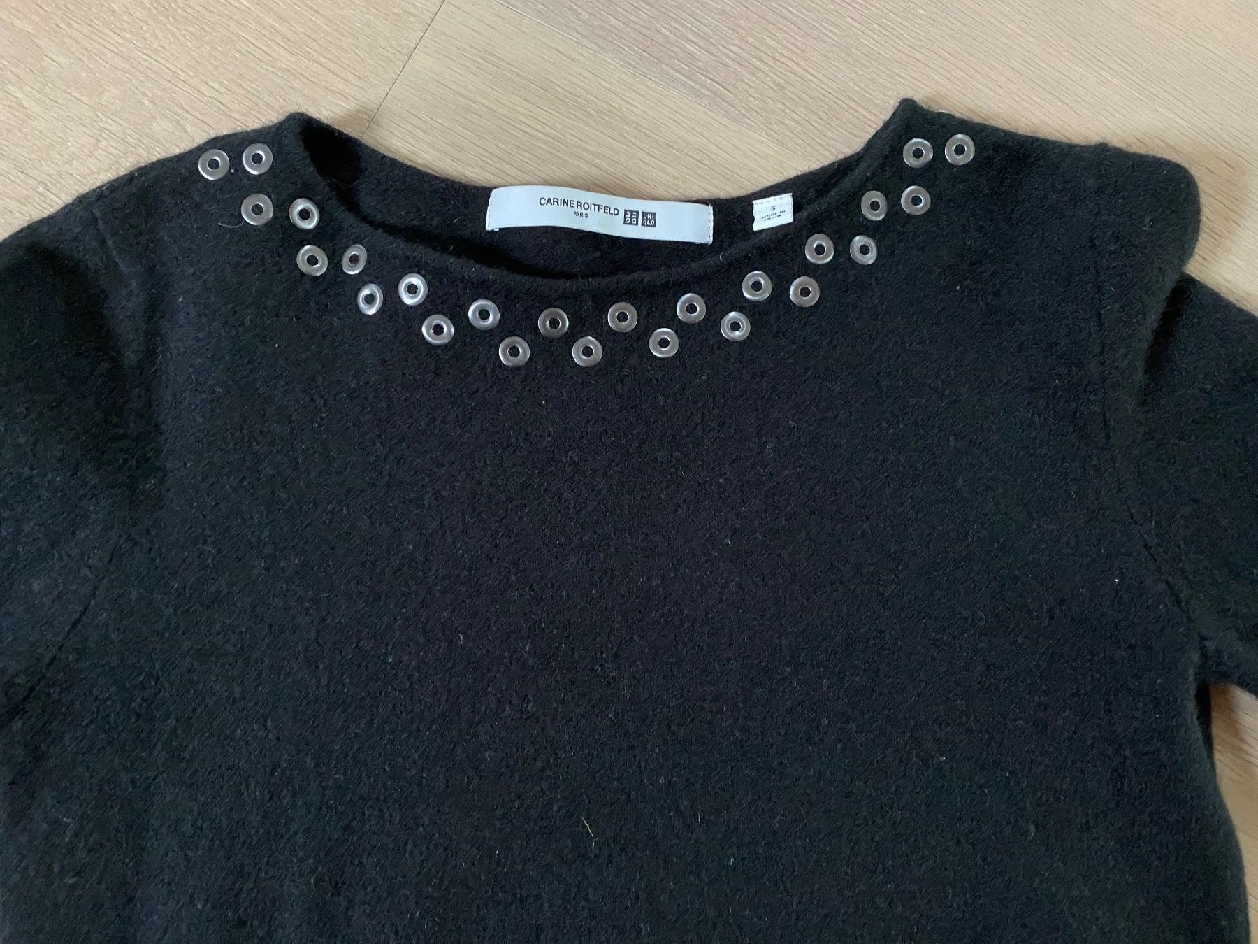 Maglioni & Felpe: Schwarzer 100% Kaschmirpullover mit Silberapplikation Gr. S – Usato da Winkel venduto da Flyhy2020 1