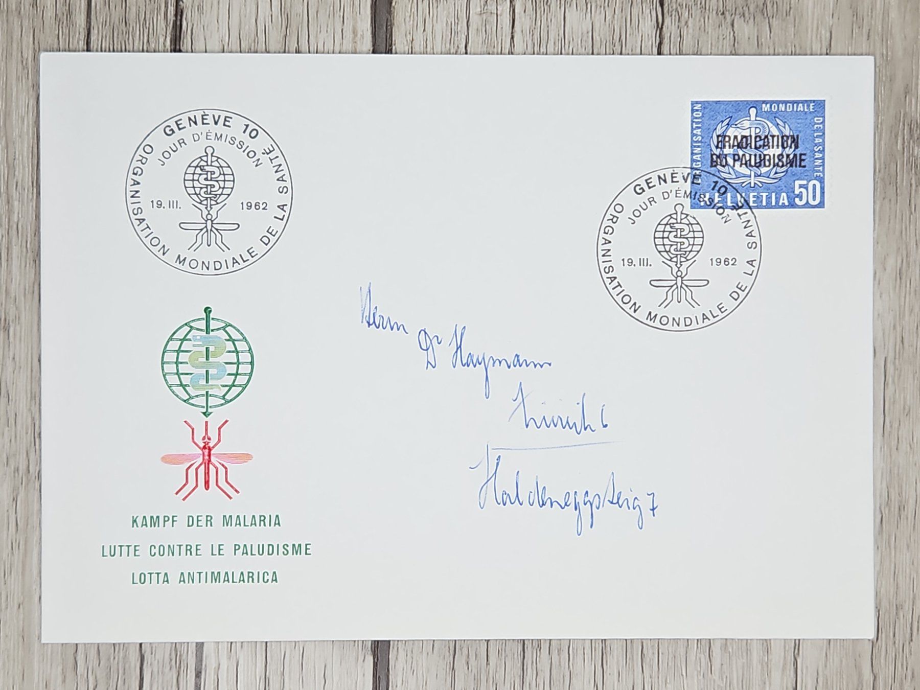 Tutti i francobolli: CL09 Enveloppe + Timbre Suisse 1962 – Usato da Cousset venduto da Patrick_Collections