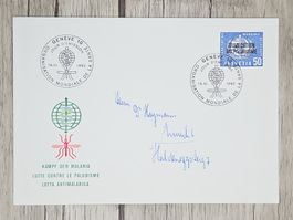 CL09 Enveloppe + Timbre Suisse 1962