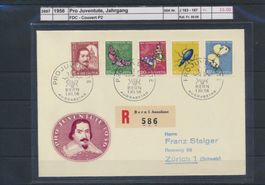 1956 Pro Juventute, Jahrgang, FDC - Couvert P2