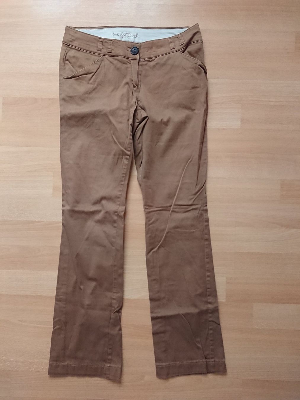 Mango Pantaloni: Damen Hose MNG Mango Gr. 34 Braun Ocker – Usato da Hallau venduto da CHACLA