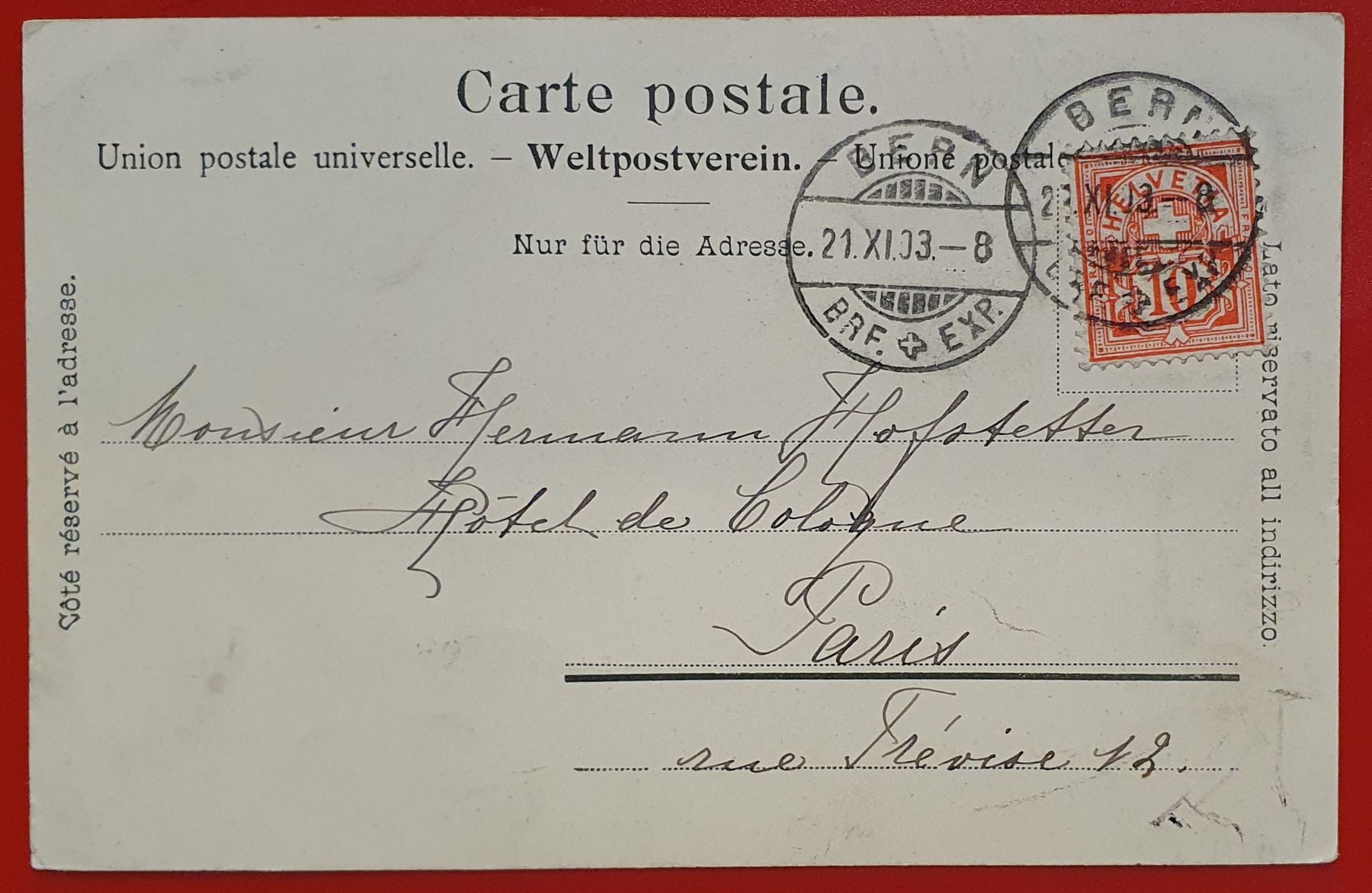Cartes postales: Bern 1903 - Erlachplatz – D'occasion à Kreuzlingen par Rschweiz1 1