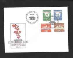 Sonderbrief ONU (D VII) 34-37 mit S. 543 Genève 25.10.1962