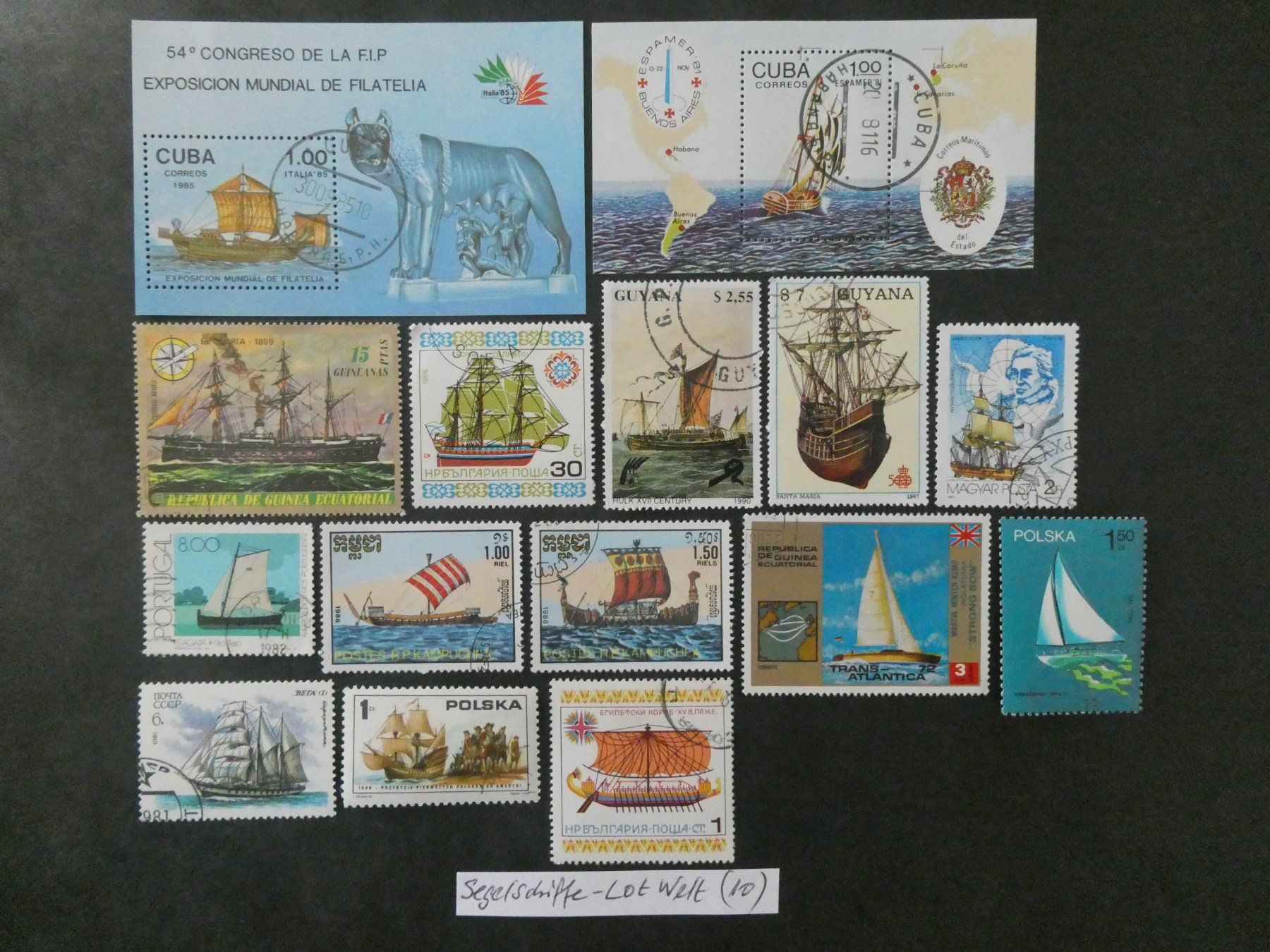 Tutti i francobolli: Segelschiffe - Lot Welt (10) – Usato da Lausen venduto da Herbamare01