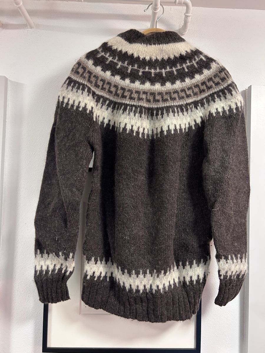 Pullover & Sweatshirts: Icelandic Wool Sweater Brown Patterned Unisex – Gebraucht aus Zürich von Secondhanddealer 4