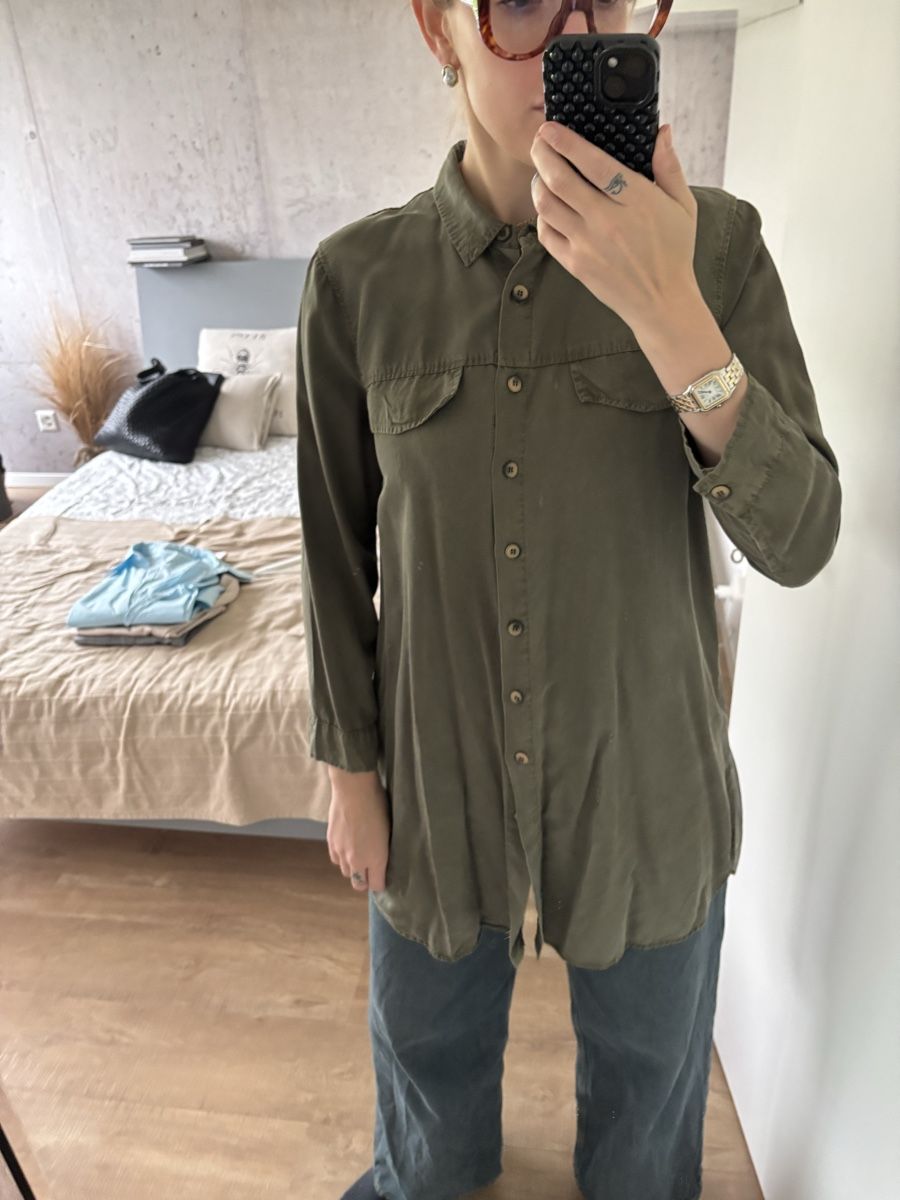 Pull&Bear Blusen: Chemise longue khaki pull&bear – Gebraucht aus Zürich von mps_9cp7 6