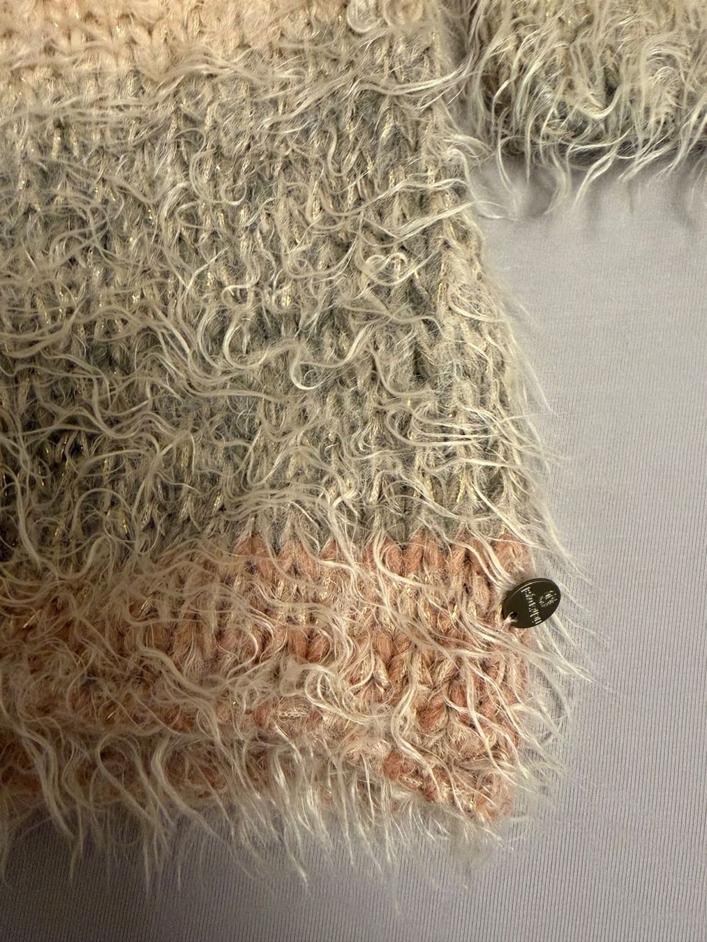Rich & Royal Pullover & Sweatshirts: Rich & Royal Mischstrickpullover Creme/rosa/Grautöne/Small – Gebraucht aus rheineck von norwegianwood52 5