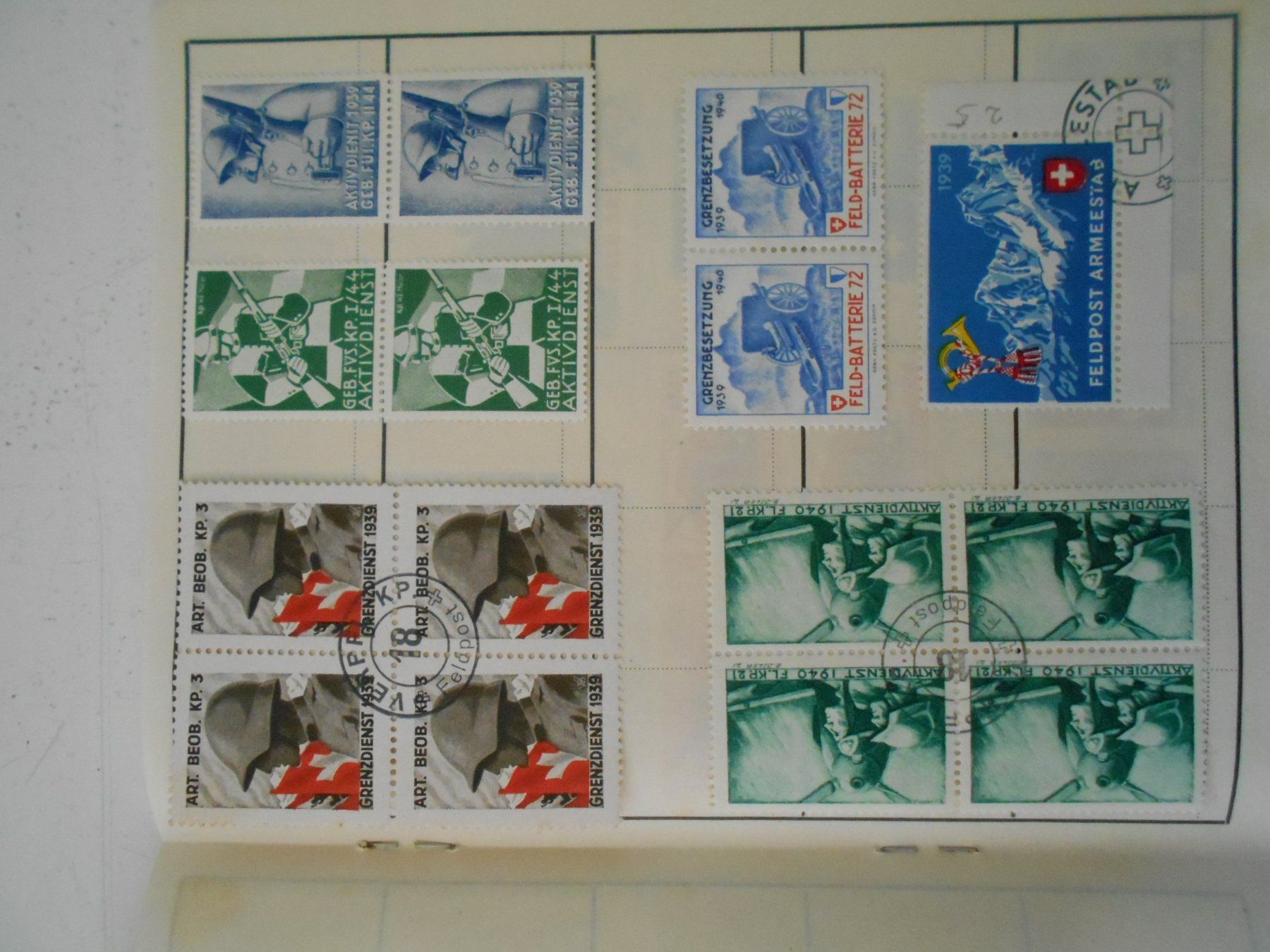 Tutti i francobolli: Briefmarkensammlung Aktiver Dienst 1939 – Usato da Hünibach venduto da vielesachen