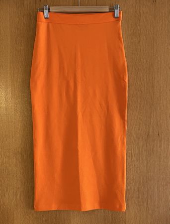 Zara Orange Midi Skirt, Size L, Summer Style Must-Have!