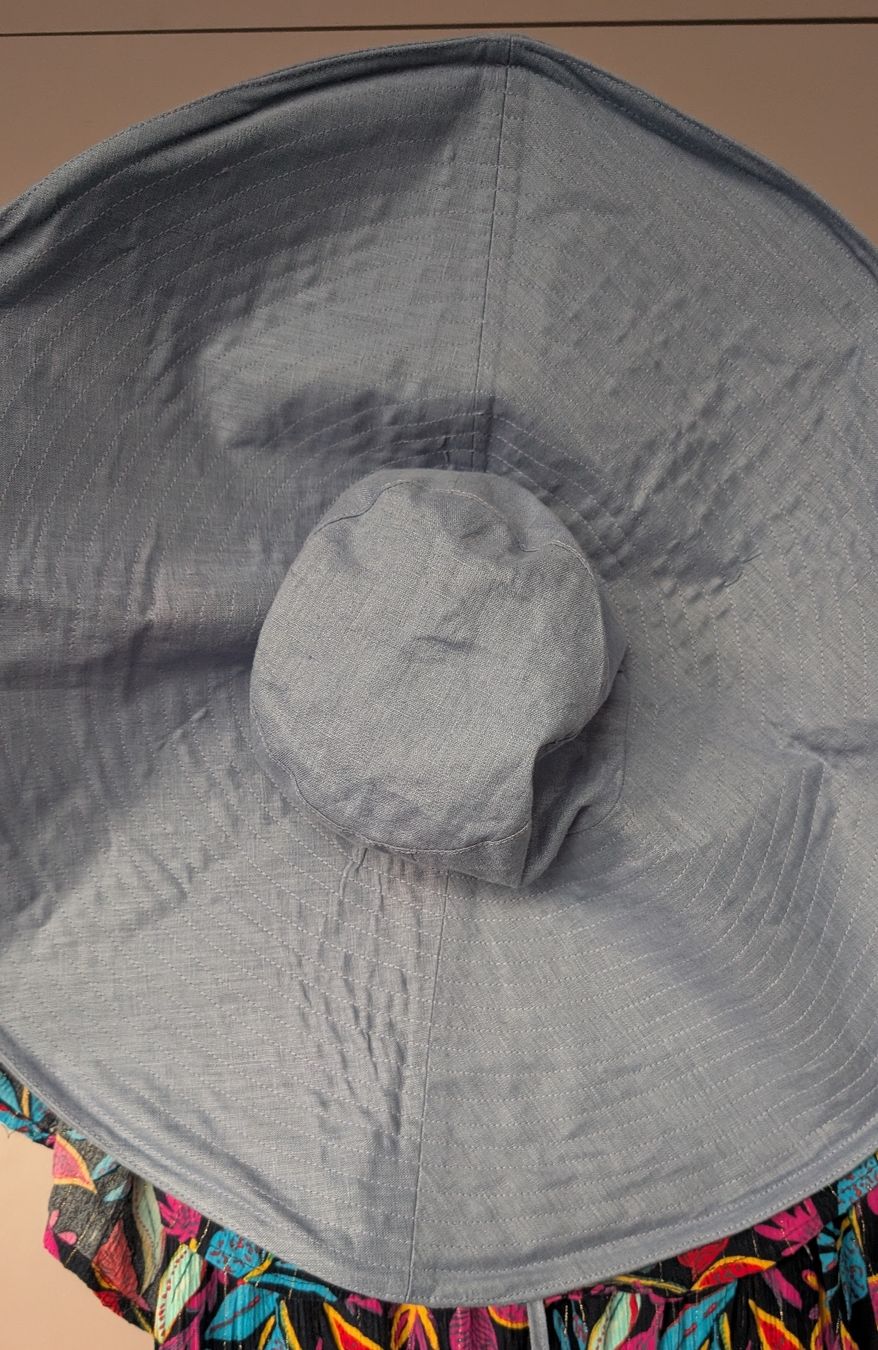 Copricapi, berretti & cappellini: Extra wide brim 20cm dramatic linen sun hat lavender gray – Nuovo (secondo la descrizione) da Meyrin venduto da att_mgj5 3