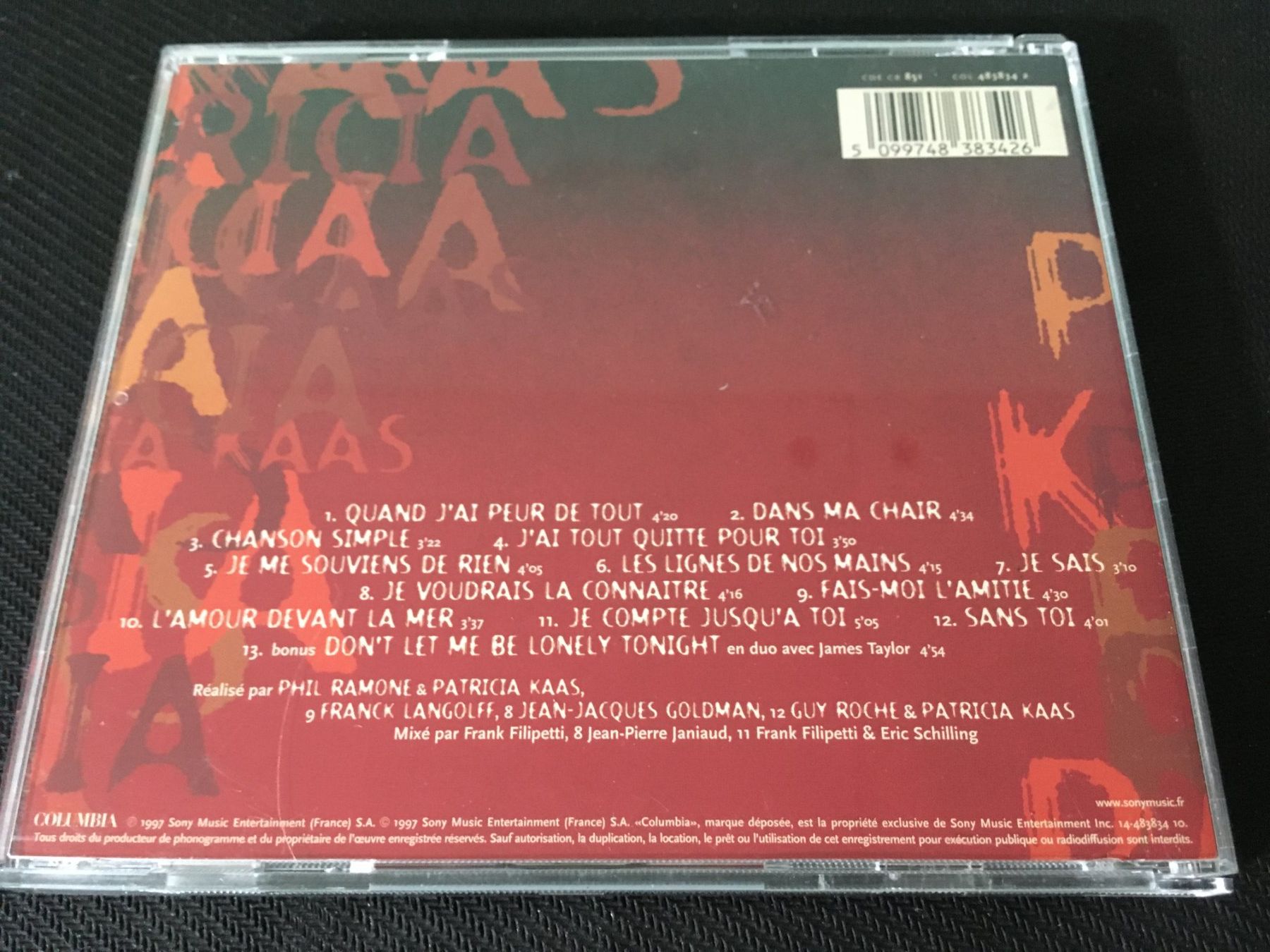 CD: Patricia Kaas - Dans ma chair -CD- – Usato da St.Gallen venduto da MedienJoe 2