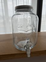 Getränkespender Glas "Yorkshire" mit Zapfhahn guter Zustand