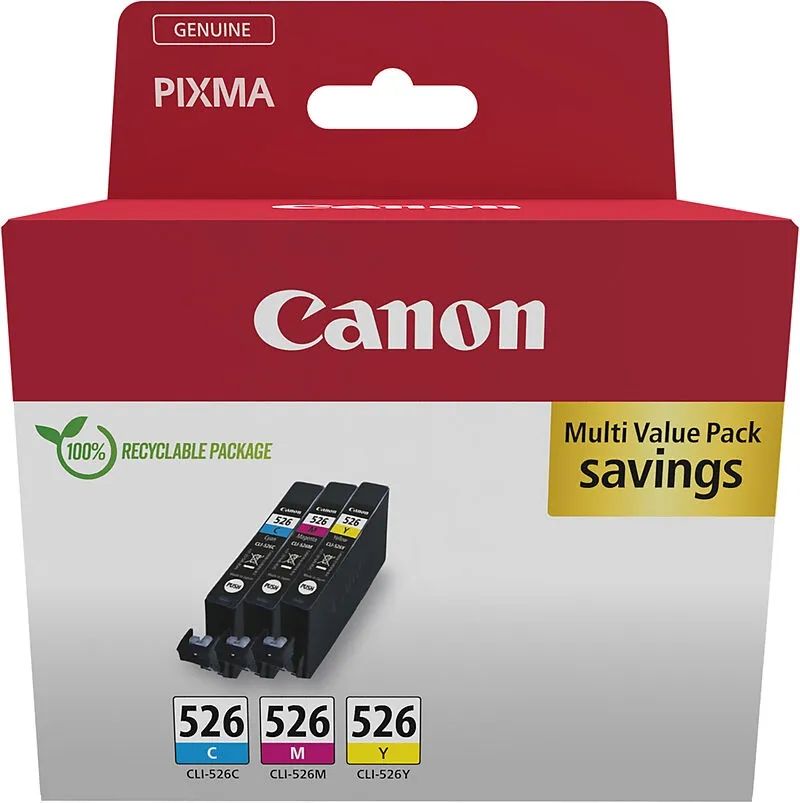 Canon Druckerpatronen & Toner: Canon Tintenpatronen CLI-526 CMY Multipack neu – Neu und originalverpackt aus Dällikon von Reri