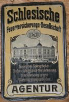 Altes Schlesische Feuerversicherung Agentur Schild.