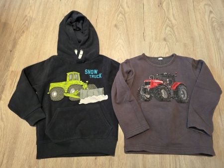 2 Kinder Pullover für Truck-Fans in Grösse 98/104