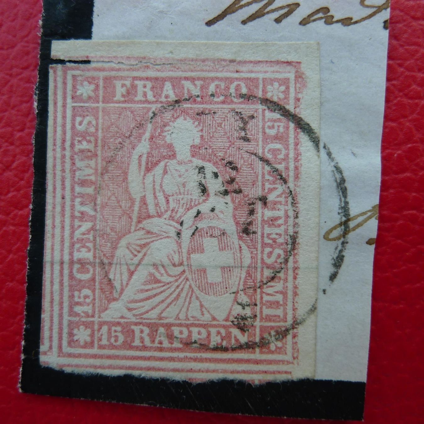 Alle Briefmarken: Strubel: 24D (24B3), überrandig Bogenecke von BEX – Gebraucht aus Sursee von Luzernerraute 1