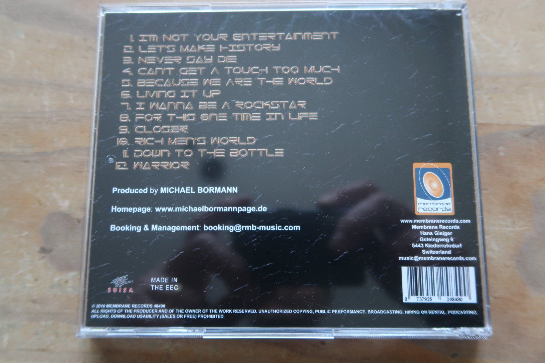 CD: MICHAEL BORMANN - CLOSER - EX- JADED HEART - CD – Usato da Basel venduto da Patiscat 1